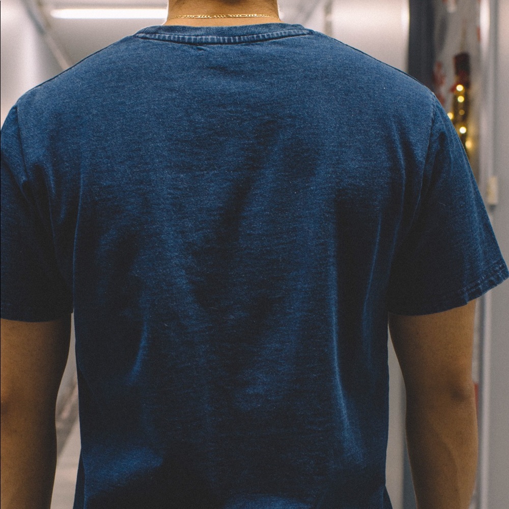 BAPE Ape Head Indigo Knit Tee - Picture 4 of 4